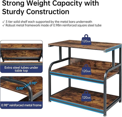 Fannova 32.3" Wide Extra Large Printer Stand, 3 Tier Printer Table - Image 3