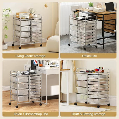 Giantex 12 Drawer Rolling Cart - Image 9