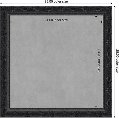 Amanti Art Black Framed Magnetic Board 28x28 Medium Vision Board - Image 2