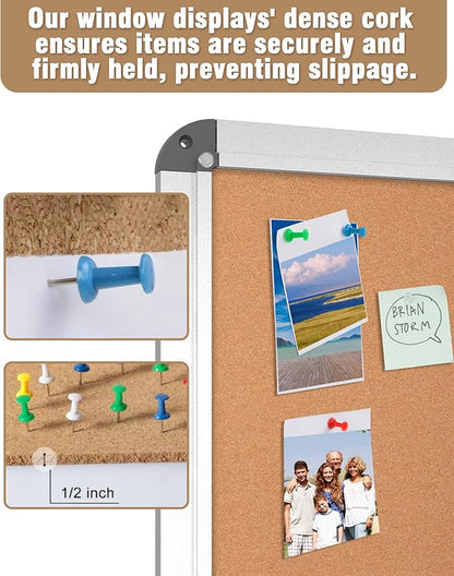 Mifuro 36"x24" Enclosed Bulletin Board, Lockable Weather-Resistant Aluminum - Image 6