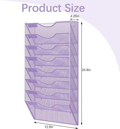 EasyPAG 8 Pocket Mesh Wall File Organizer, Hanging Paper Folder Holder - Image 9