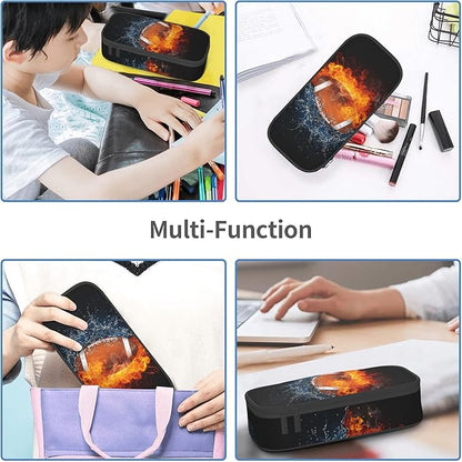 Kids Pencil Pouch for Boys, Football Pencil Case - Image 5