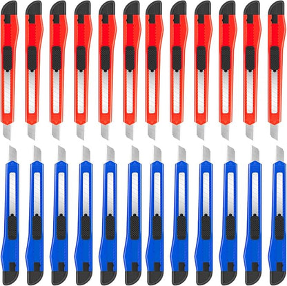 24 Pack Box Cutter Retractable, Utility Knife by DIYSELF