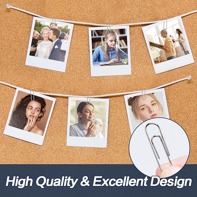 Deli Jumbo Paper Clips Smooth, 1000 Large Paper Clips, 10 Boxes of 100 Each - Image 4