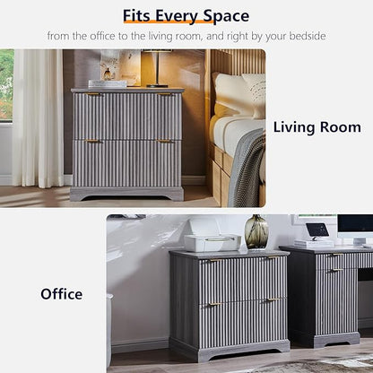 JXQTLINGMU 2 Drawer File Cabinet - Image 9