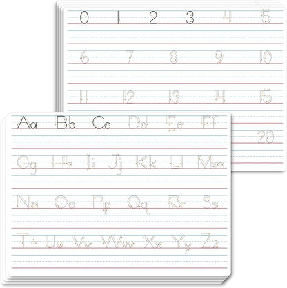 8 Packs Alphabet & Number Whiteboards, Double Sided Dry Erase Board Letters by SpriteGru