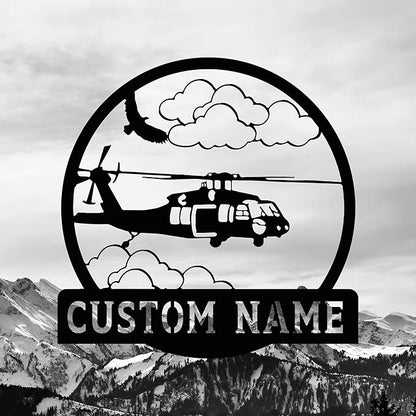 Personalized Metal Airplane Wall Art, Airplane Name Sign, Customized Pilot Name - Image 2
