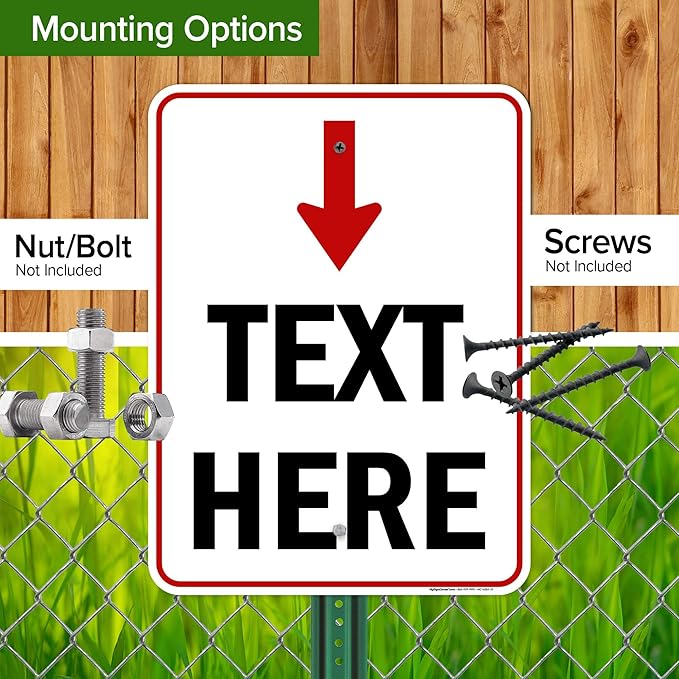 Custom Arrow, Custom Directional Sign, Arrow Down Sign, 18x24 Inches, Rust Free - Image 5