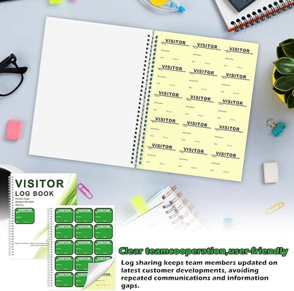 1 Pack Visitor Badges with Carbon Copy Visitor Stickers Letter Size Visitor Log - Image 7
