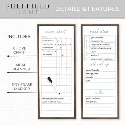 Sheffield Home Set of Two Family Planner Dry Erase Boards Featuring, Chore Chart - Image 4