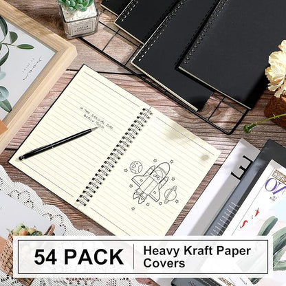Yahenda 54 Pcs Spiral Notebook Bulk A5 Journal Lined 8.3'' x 5.5'' Writing - Image 2