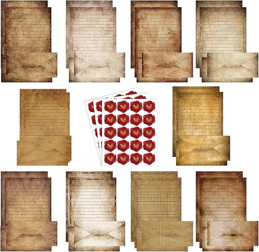 TaoBary 160 Pcs Stationery Paper Set 50 Double Sided Stationery Papers by TaoBary