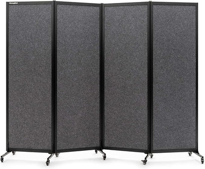 Upgrade Version Room Partition and Divider, Freestanding Rolling Dividers by StrongBird