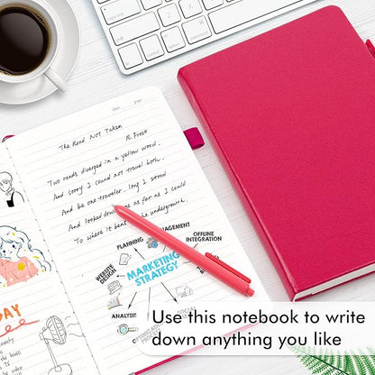 feela 5 Pack Notebooks Journals Bulk, Hardcover Notebook Classic Ruled Lined - Image 4
