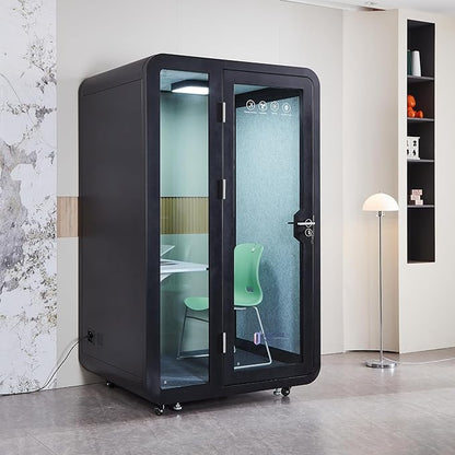 GEARONIC Solo Office Sound Booth Pod Audio Privacy, Mobile Roller - Image 3