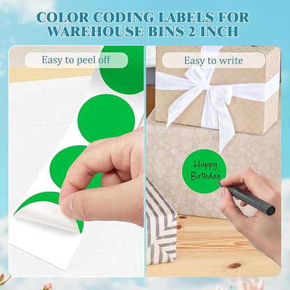 2 Inch Round Color Coding Labels - Image 4