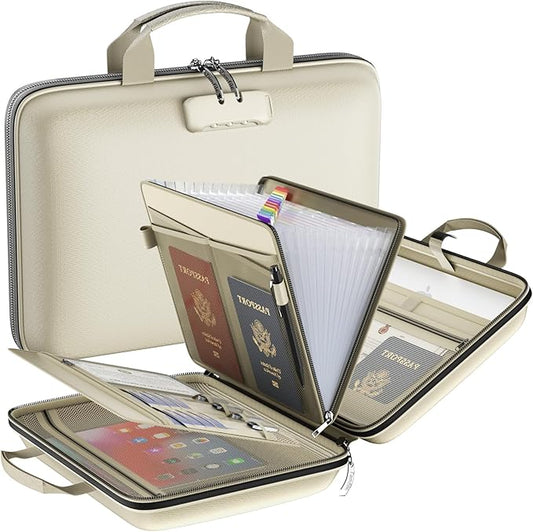 Fireproof File Organizer with Lock, Hard-Shell Case Fireproof Document Box with by Tamfile
