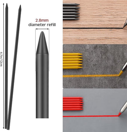 Zhehao 120 Pieces 2.8 mm Carpenter Pencils Lead Refills HB Refill - Image 2