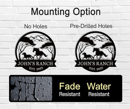 efcustomgifts Personalized Horse Ranch Metal Signs, Horse Signs - Image 6