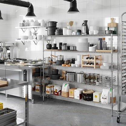 Regal Altair 14" Deep x 72" Wide x 64" Height Wire Shelving Kit | 5-Tier | NSF - Image 6