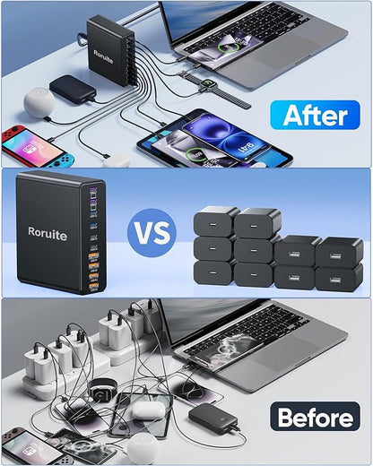 800W USB C Charging Station, 120W PD GaN5 Super Fast USB C Charger Block-10 Port - Image 7