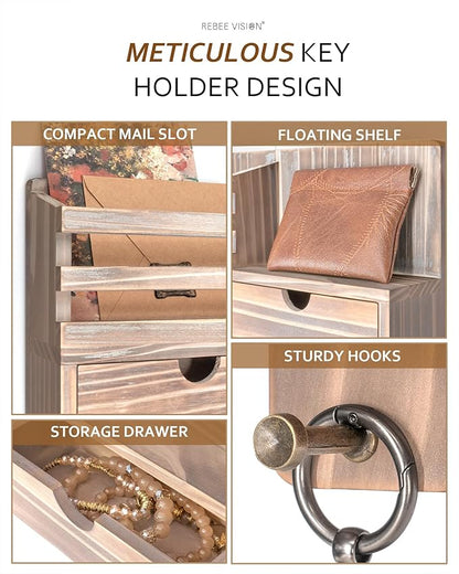 Rebee Vision Farmhouse Key Holder Wall Mount - Image 3