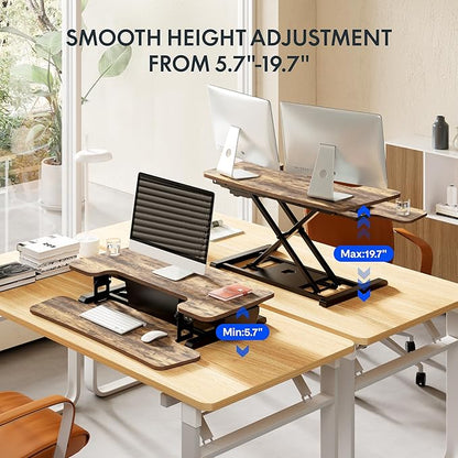 FLEXISPOT 35" Electric Standing Desk Converter, Height Adjustable Motorized - Image 7
