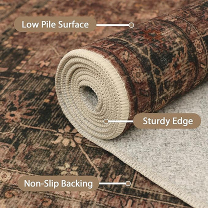 GENIMO 2'6"x6 Runner Rugs for Hallway, Machine Washable Non Slip Vintage Rugs - Image 4