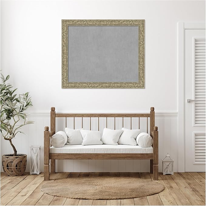 Amanti Art Silver Framed Magnetic Board 39x47 X-Large Vision Board - Image 5