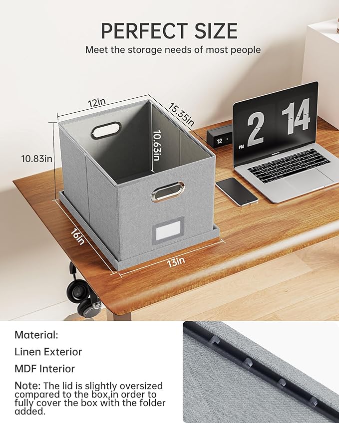 4 Pack File Storage Organizer, Document Organizer, Portable File Box - Image 3