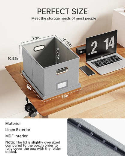 4 Pack File Storage Organizer, Document Organizer, Portable File Box - Image 3