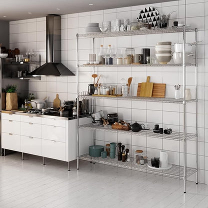 Regal Altair 18" Deep x 72" Wide x 86" Height Wire Shelving Kit | 5-Tier | NSF - Image 8