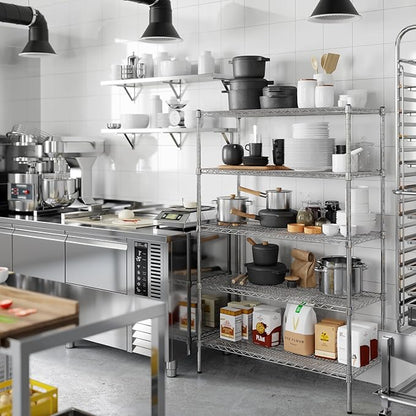 Regal Altair 18" Deep x 42" Wide x 64" Height Wire Shelving Kit | 5-Tier | NSF - Image 6
