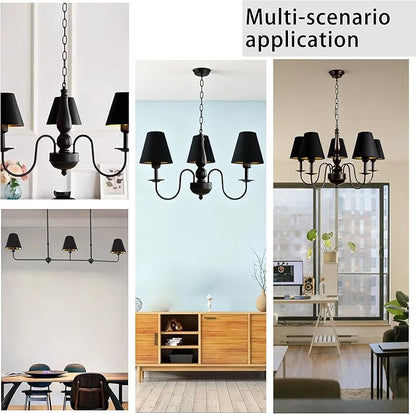 TAaMTYH small lamp shade chandelier shades set of 3，Fabric Lampshade - Image 7