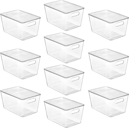 Vtopmart 10 Pack Clear Stackable Storage Bins by Vtopmart