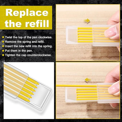 Zhehao 120 Pieces 2.8 mm Carpenter Pencils Lead Refills HB Refill - Image 3
