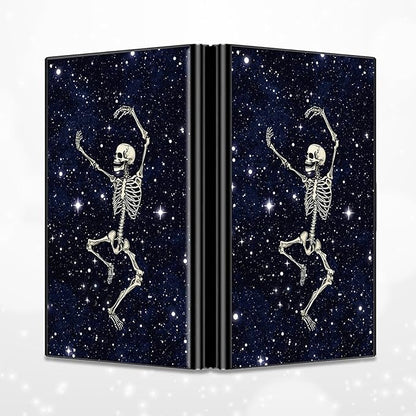BWEGRHE Slim Credit Card Holder, Dance Skull Skeleton RFID Blocking Metal Wallet - Image 4
