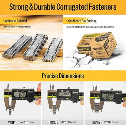 meite Corrugated Fasteners MC112 25 Gauge 1-Inch Crown 1/2-Inch Length - Image 6
