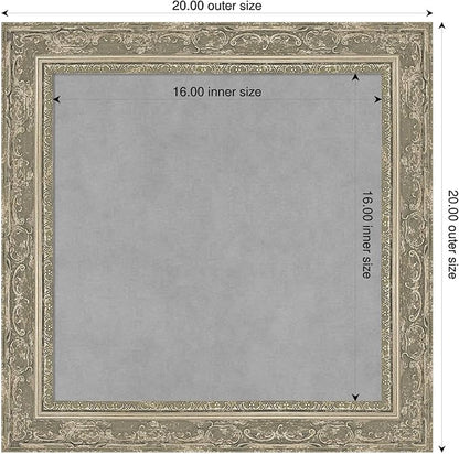 Amanti Art Silver Framed Magnetic Board 20x20 Small Vision Board - Image 2