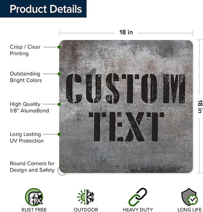 Custom Sign, Custom Street Sign, 11 Font Colors, 13 Font Styles, 4 Hole Options - Image 6
