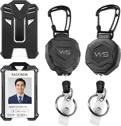 WSJSKMWQ 2-Pack Retractable Keychain, Heavy Duty Badge Reel - Image 4