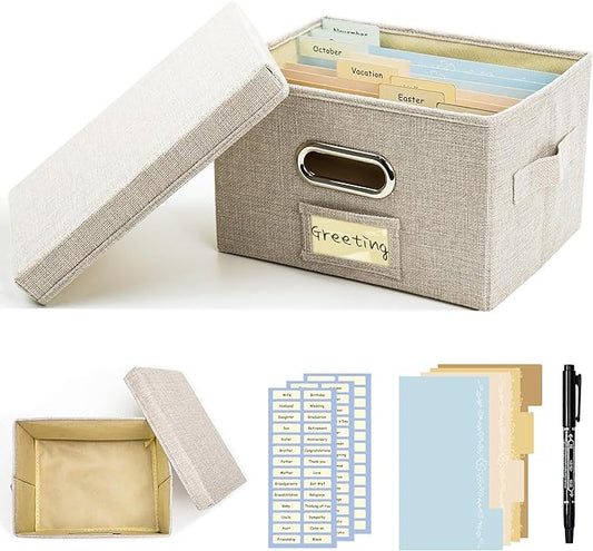 Remowith Greeting Card Organizer and Storage Box by Remowith