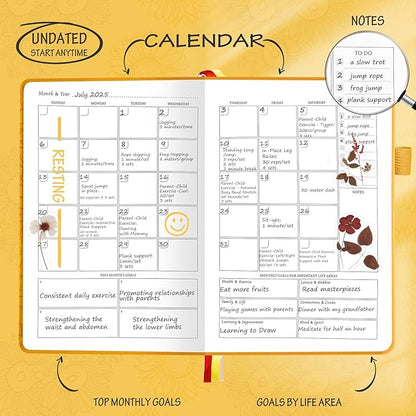 Undated Luxurious Weekly & Monthly Planner to Increase Productivity Hit Your - Image 3