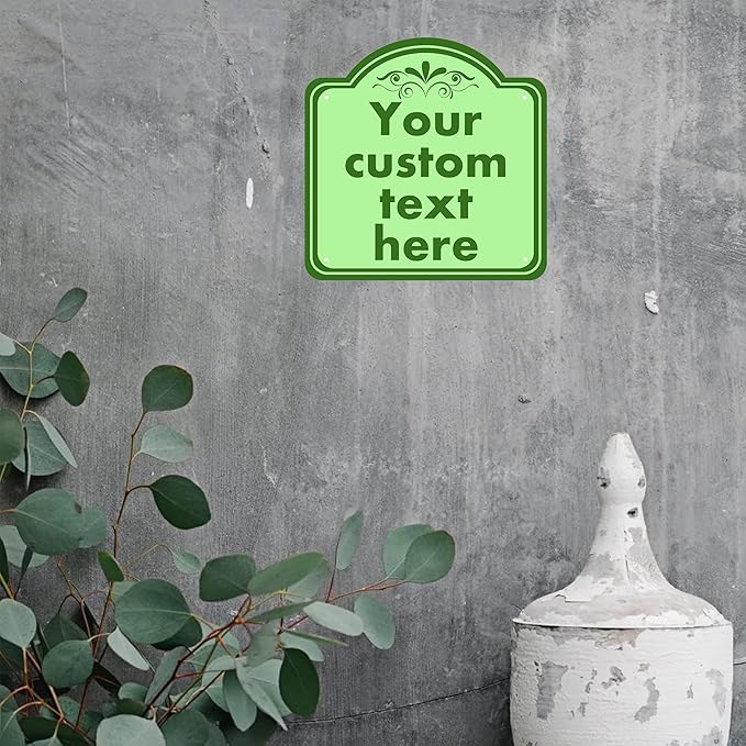 HK SIGNS Custom Aluminum Weatherproof Metal Sign, Modern Customizable, 8*8 Inch - Image 4