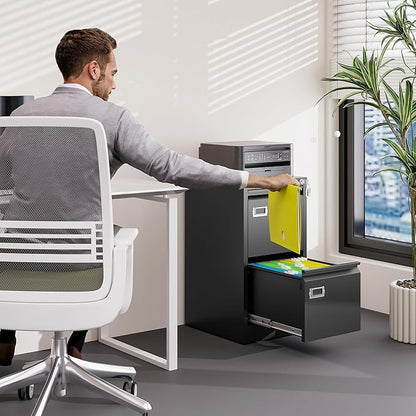 BYNSOE 2 Drawer File Cabinet - Image 2