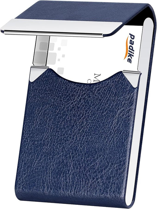 Padike Professional Business Card Holder PU Leather Business Card Case Name by padike