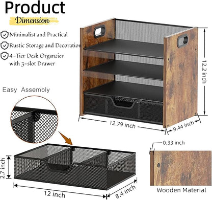 Boershun Wood Desk Organizer - Image 3