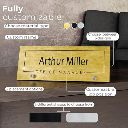 EGD ACM Desk Name Plate Personalized I Custom Office Desk Accessories Decor I - Image 2