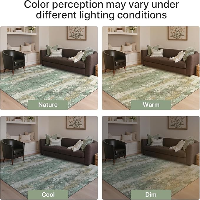 GENIMO No Crease Non Slip 8x10 Area Rugs - Image 8
