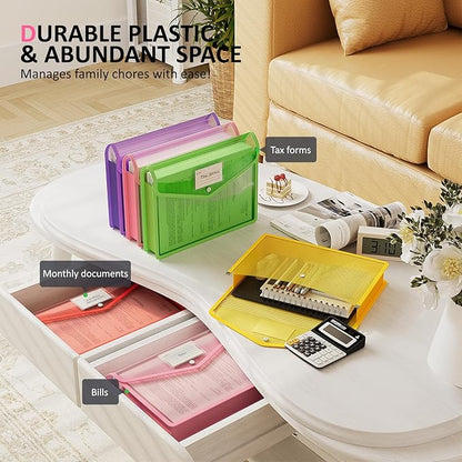 ThinkTex Plastic Expanding File Folder, Transparent Envelopes - Image 5